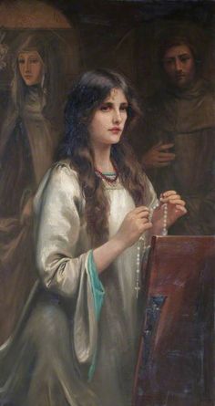 girl praying rosary