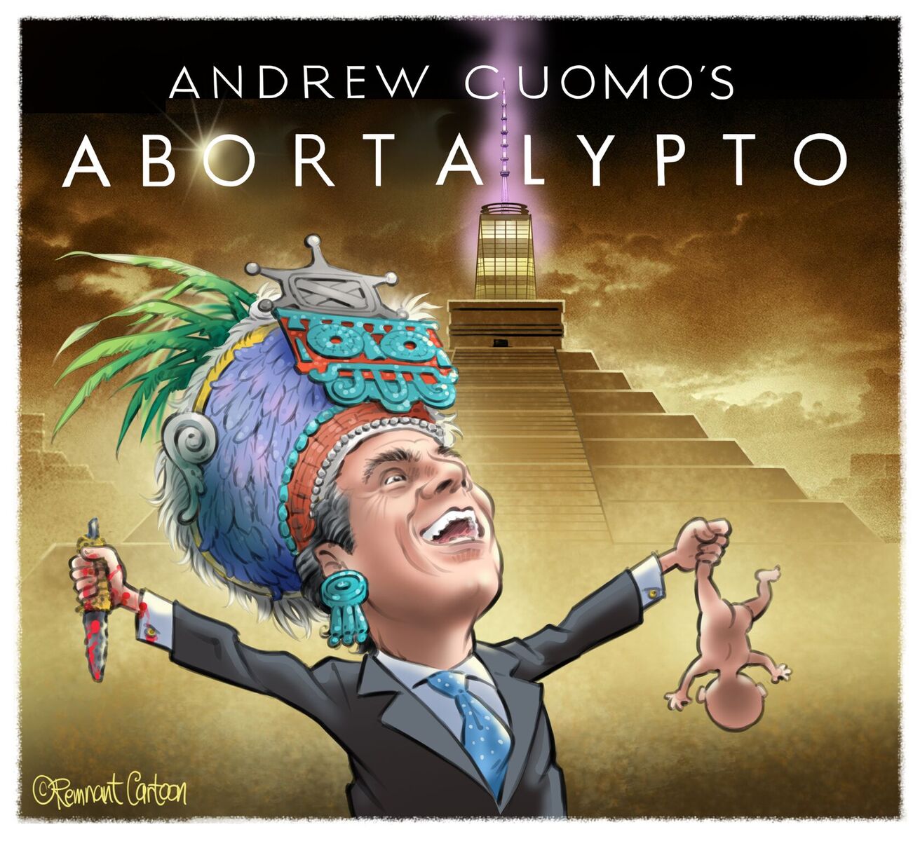 tom cartoon Cuomo Abortalypto