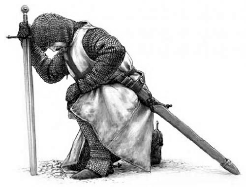 knight praying